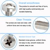 Tayffency 30Pcs M4-0.7x80mm Pan Head Machine Screws 304 Stainless Steel
