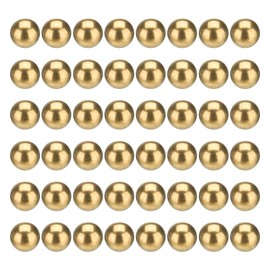 sourcing map 50 Pcs Bearing Balls, 10mm Diameter H62 Precision Solid Brass Bearing Balls Industrial Brass Ball Spheres for Machinery, Automotive, and DIY