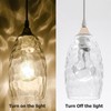 GO&SO 2-Pack Hand Blown Water Ripple Art Glass Lamp Shade
