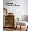 4-Pack Duplex Outlet Cover Plate, Decorative Light Almond Switch Plates