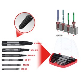 KS Tools 150.1330 Screw extractor set, 6 pcs
