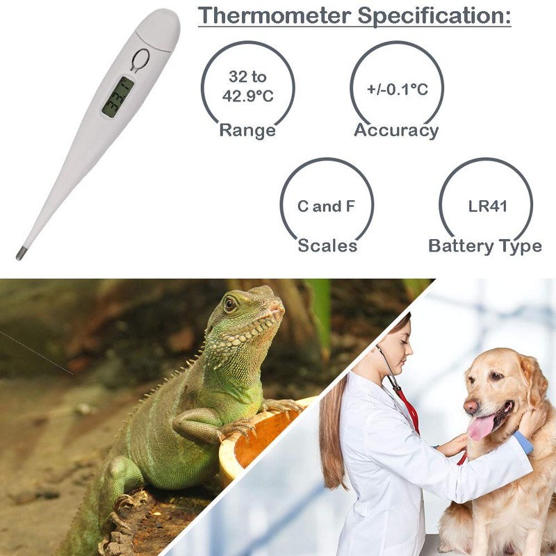 Pet Thermometer For Animal Owners of Dogs Cats Horses Vets