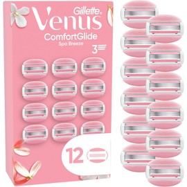 Gillette Venus ComfortGlide Spa Breeze Women's Razor Blades - 12 Replacement Blades for Ladies Razors