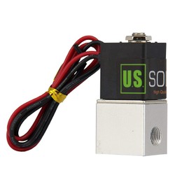 U.S. Solid 1/4" NPT Electric Solenoid Valve 12 V DC Air Water 2 Way Valve Normally Closed