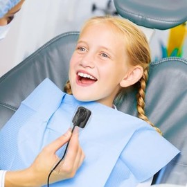 DENTASOP 500 PCS cubierta protectora Dental desechpara el Sensor Digital, imágenes dentales y guías de Sensor películas fundas protectores de implante - plástico óptico y hoja transparente