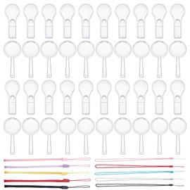 arricraft 30 Pcs of 2 Styles Mini Handheld Magnifying Glass, Small Plastic Handheld Reader Portable Magnifier Bulk for Classroom Students Reading Outdoor Adventure Observation