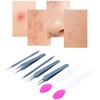 Blackhead Remover Tweezers Kit with Hot Compress Towel Clean Brush