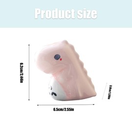 2 Pcs Ceramic Dinosaur Toilet Floor Bolt Caps, Cute Animal Toilet Bolt Covers Decorative,Toilet Bolt Cover for Bottom, Decorative Bathroom Toilet Bolt Easy Installation (Dinosaur-Purple)