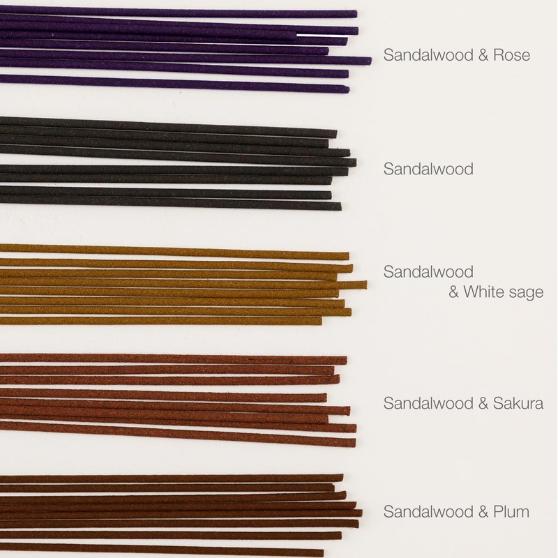 Asayu Japan Natural Incense Sticks Assortment, Set of 5, Made