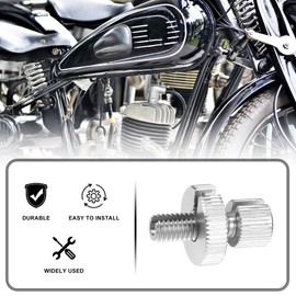 X AUTOHAUX 6pcs M8 Brake Clutch Cable Adjustment Screw Slotted Adjustment Screw for Motorcycle Bike Scooter Silver
