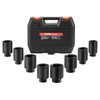 VEVOR Axle Nut Impact Socket Set, 1/2" Drive Deep 12-Point