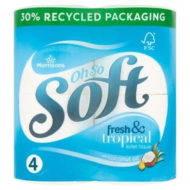 Morrisons Coconut Toilet Tissue 4 Rolls