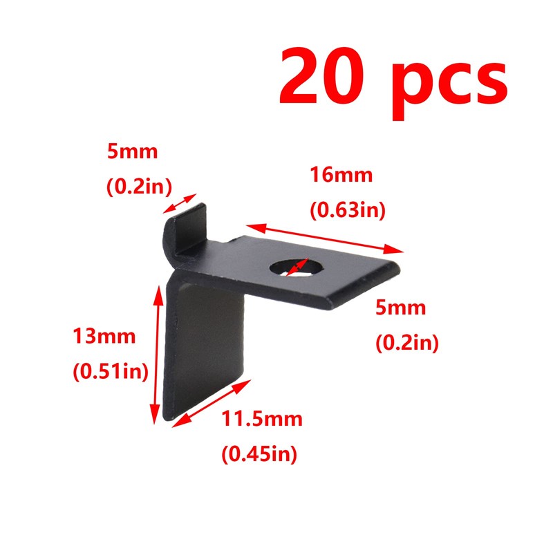 Antrader 20Pcs Adjustable Supports Clip,Pilaster Shelf Support Clip,Heavy Duty Metal
