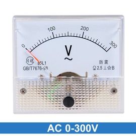 uxcell AC 0-300V Analog Panel Voltage Gauge Volt Meter 85L1 2.5% Error Margin