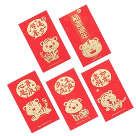 Operitacx 30pcs New Year Red Envelope Set Chinese Lucky Chinese New Year Envelopes Tiger Chinese New Year Red Envelopes Red Packets 2022 Red Envelopes Tiger Money Packets Specialty Paper