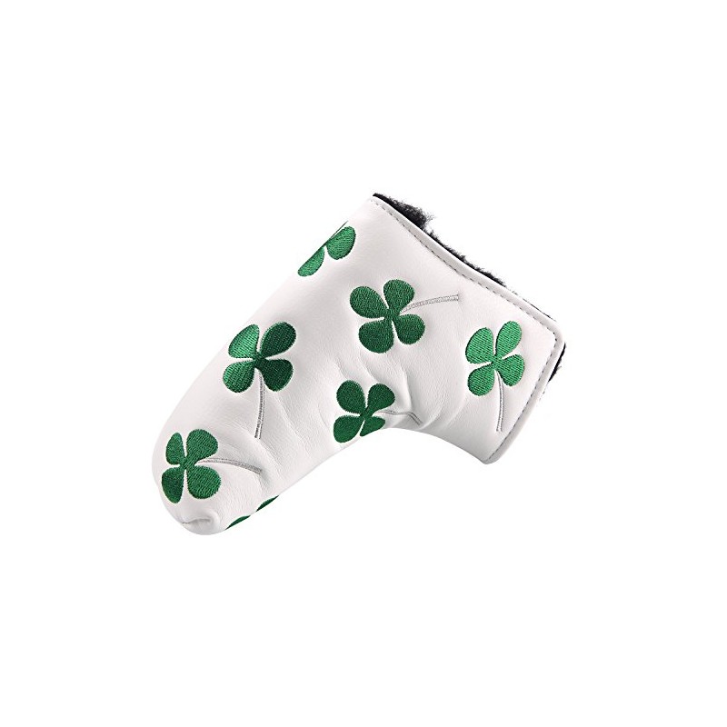 Golf Putter Cover Pin Type Golf Headcover Putter Velcro Clover