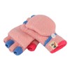Children's Half Finger Gloves with Flip Top Mittens Knitted Gloves