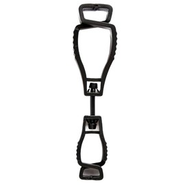 FRANZ MENSCH Pack of 1 glove clips, plastic, pack, black, length: 12.8 cm, width: 3.2 cm, height: 1.8 cm, glove clips holder, grabber clips, glove holder, work gloves, glove clips