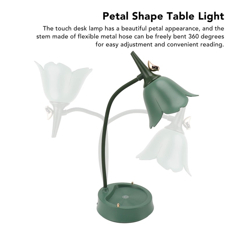 3W LED Touch Desk Lamp 3 Gear Dimmable Foldable Petal