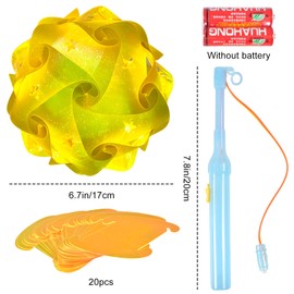 Lantern Pole, Portable Lantern for Children, Self-Made Lantern Multicoloured Lantern for St, for Birthdays, Parties, Weddings, Carnival, St. Butterflies (Golden)