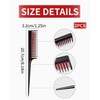 HSIXHAF Pack of 2 Hairdresser Back Comb Triple Toupe Comb