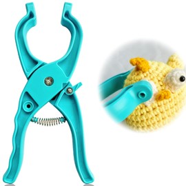 SPMKTQK Safety Eye Tool, Safety Eye Auxiliary Tool for Amigurumi, Safety Eyes Crochet Tools for Amgurumi Crochet & Stuffed, 5-30mm Animal Eyes Making Supplies Tool (Blue)