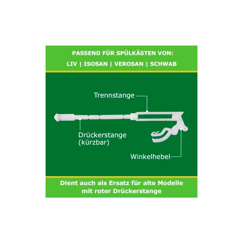 LIV Replacement Parts Set: Lever Bar, Separator Bar and Angle