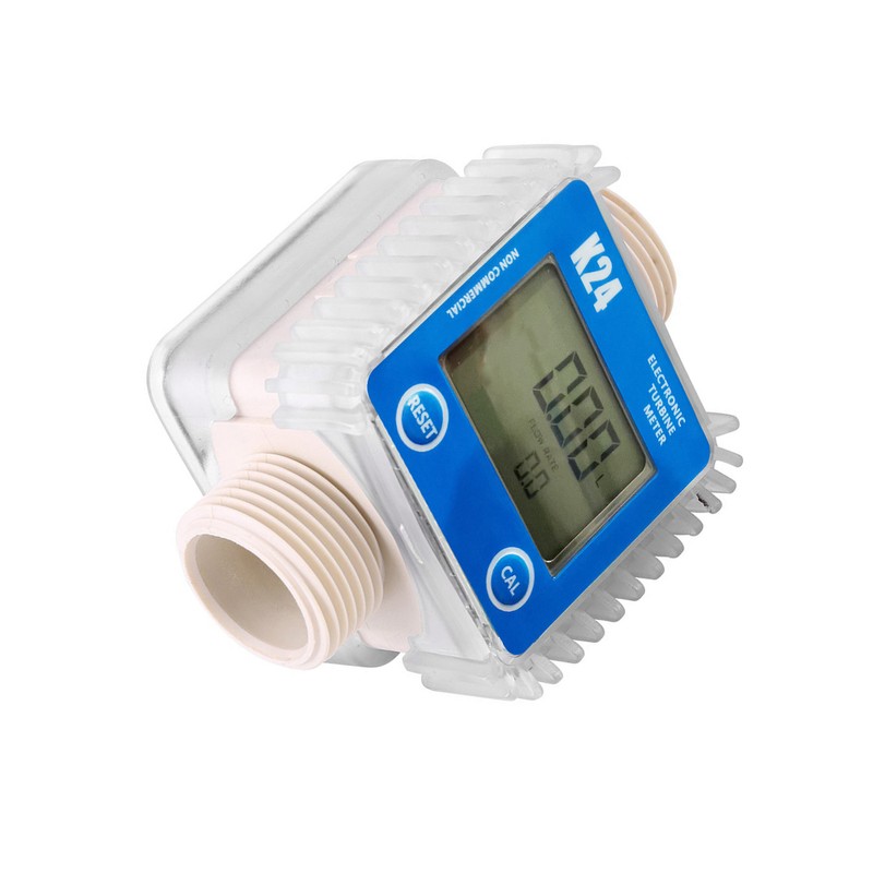 1pc K24 Turbine Digital Diesel Oil Fuel Flow Meter Gauge
