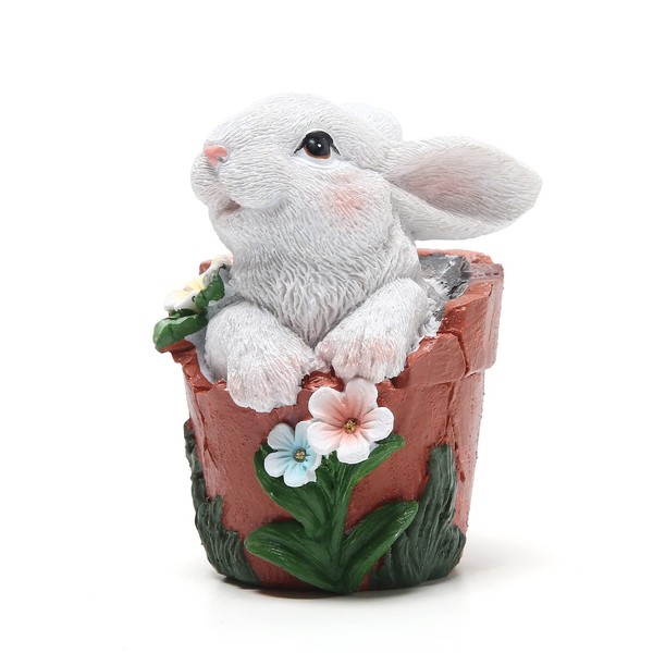 Hodao Hodao Easter Bunny Decorations Spring Home Decor Bunny Figurines(Spring
