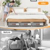 SpaceHacks Under Bed Storage with Wheels 3Pack Underbed Storage with