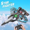 Remote Control Jet Plane with Lights, 360° Roll, Indoor Outdoor