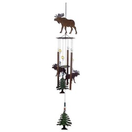 Sunset Vista Designs Wilderness Wonders Moose Wind Chime, 28-Inch Long