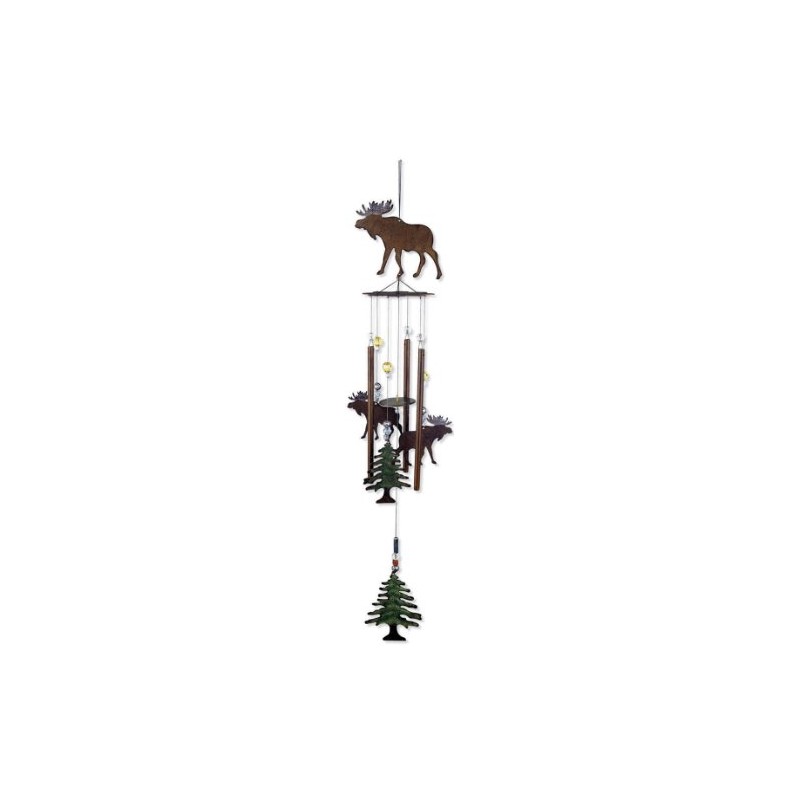 Sunset Vista Designs Wilderness Wonders Moose Wind Chime, 28-Inch Long