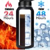 Termo,Termo de Acero Inoxidable,Botella Térmica(1200ML), Termo de Agua con 2