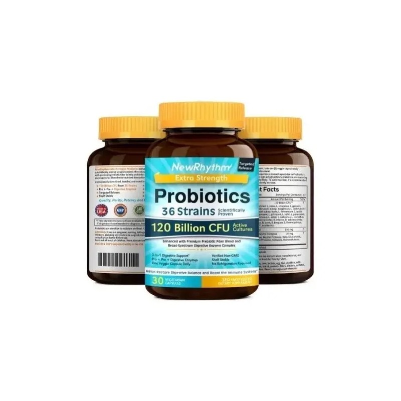 Probióticos Newrhythm 30 Cápsulas Digestión Y Energía