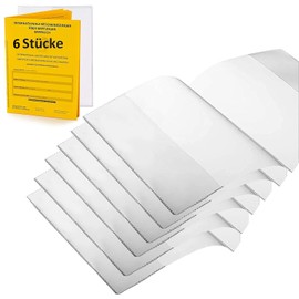 TUXUNQING Vaccination Card Cover (54 x 85 mm) - Digital Vaccination Certificate in Card Format - Space for ID Card - Protective Cover for New Vaccination Certificate (6X)