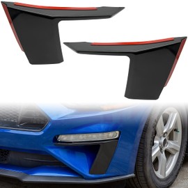 KEWISAUTO Front Bumper Cover Pocket Accents for Ford Mustang 2018-2023, Fog Lamp Vent Canard Strip Eyelid Trim Eyebrow Decoration for Ford Mustang 2018-2023 Accessories