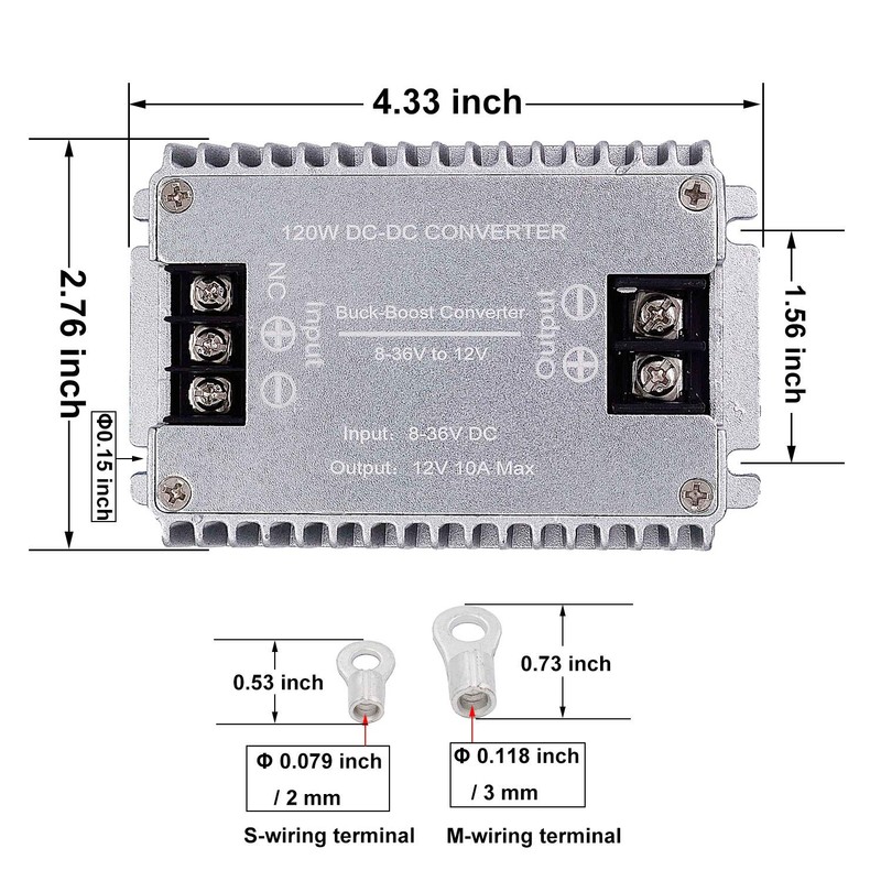 Valefod DC to DC High Efficiency Voltage Converter 8-36V to