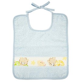 Fayler Bib, 11.8 inches (30 cm), 9.8 inches (25 cm), Ribbon Tie Type, Ben and Fine Blue