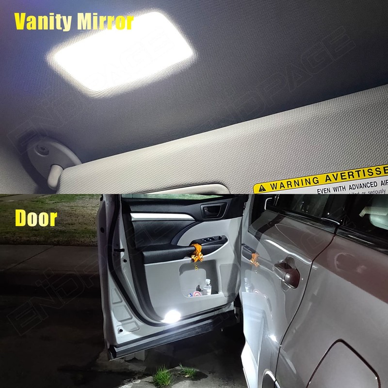 ENDPAGE 14pcs Highlander LED Interior Light Kit for Toyota Highlander