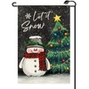 Snowman with Scarf Garden Flag 12x18 Inch Vertical Double Sided