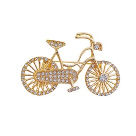 Bike Cycle Brooch Pin Vintage Zirconia Bicycle Lapel Pin Enamel Cycle Biking Brooch for Women Men Girls Christmas Jewelry Gift Bags Hat Decoration