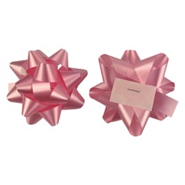 MMvolesy Pink Christmas Confetti Gift Star boxs Star Bows splendorette Christmas Valentine's Day Self Adhesive Bows for Gifts Wrapping Holiday Presents (20Pc)