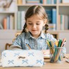 Cute Pencil Case for Girls–Quilted Cotton Pen Pouch with Bow