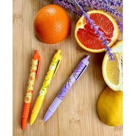 PenScents® - 3-Pack Aromatherapy Scented Pens - USA Made - Lemon, Orange and Lavender Scents - For Relaxation, Wellness and Mood Support – for Mother’s Day, Birthday, Gift for Women - Black Ink