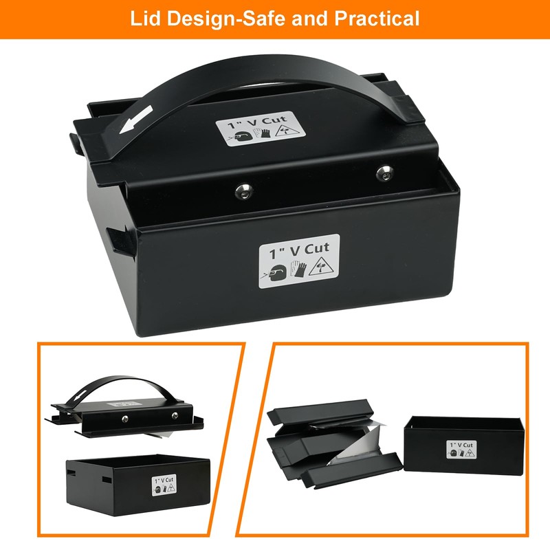 1" V-Cut Duct Board Cutting Tool with Lid