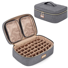 CURMIO Essential Oils Bag, Holds 40 Bottles, Grey