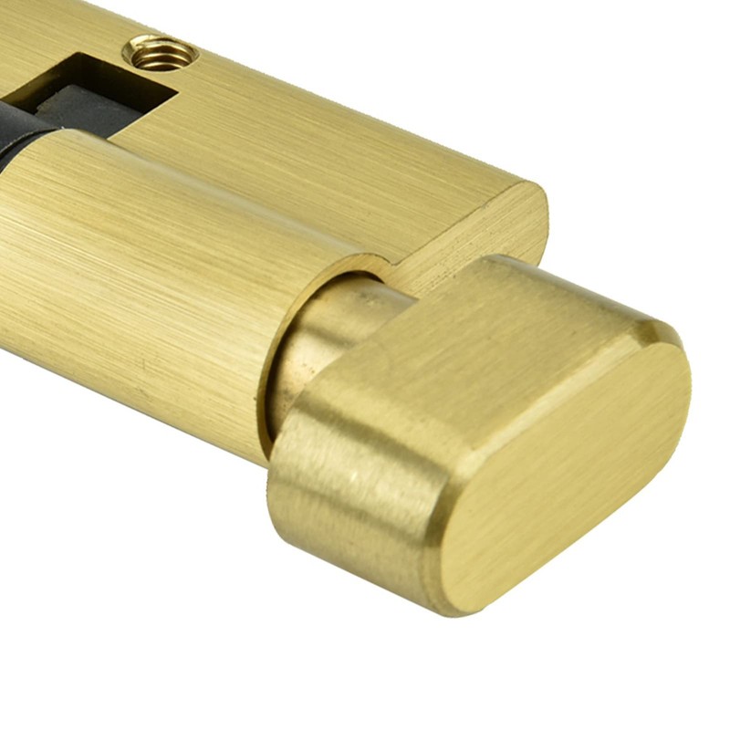 Brass Single Open Lock Cylinder with 3 Keys, 65mm Double