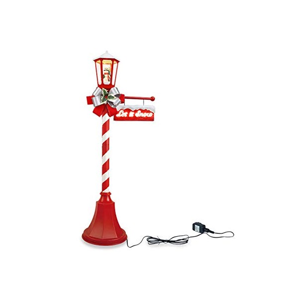 56 Inch Tall - Snowfall Lamp Post with LED Lights,
