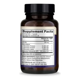 Dr. Mercola Suplemento Nutricional Gallbladder Enzymes 30 Cápsulas